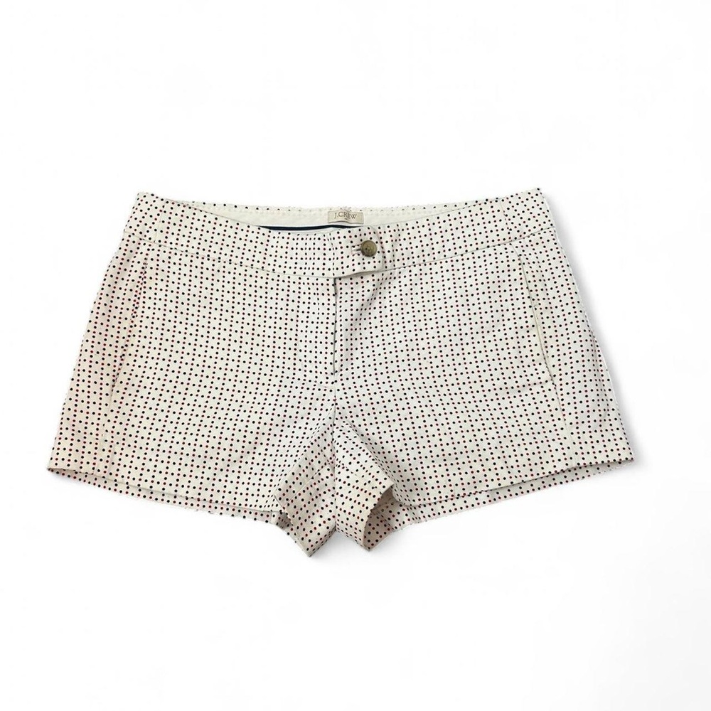 J. Crew cream polka dot shorts